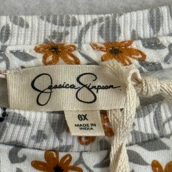 Jessica Simpson Girls Fall Floral Print Peplum Fleece Shirt Size 7-8 New - Picture 2 of 8